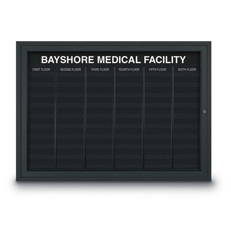 United Visual Products Outdoor Enclosed Combo Board, 72"x36", Satin Frame/Green & Apricot UVCB7236OD-GREEN-APRICOT
